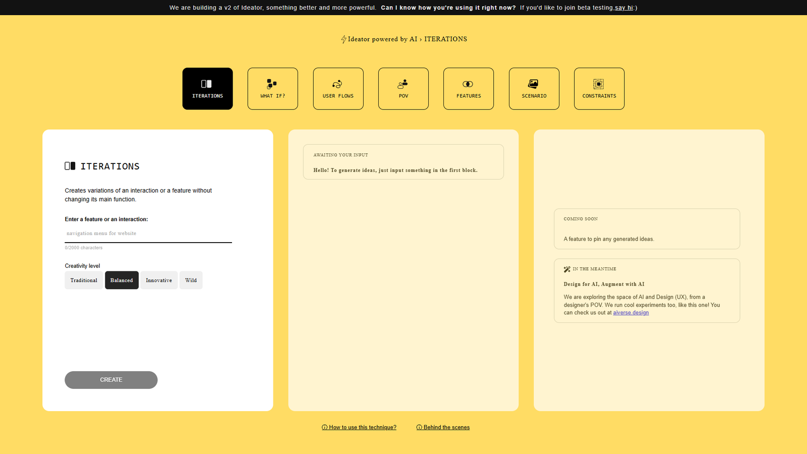 Ideator AI — интерфейс нейросети Ideator AI — интерфейс нейросети