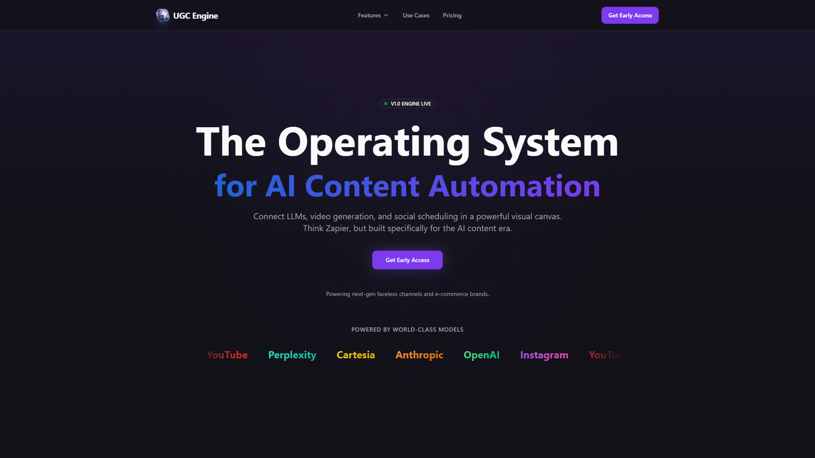 UGC Engine — интерфейс нейросети UGC Engine — интерфейс нейросети