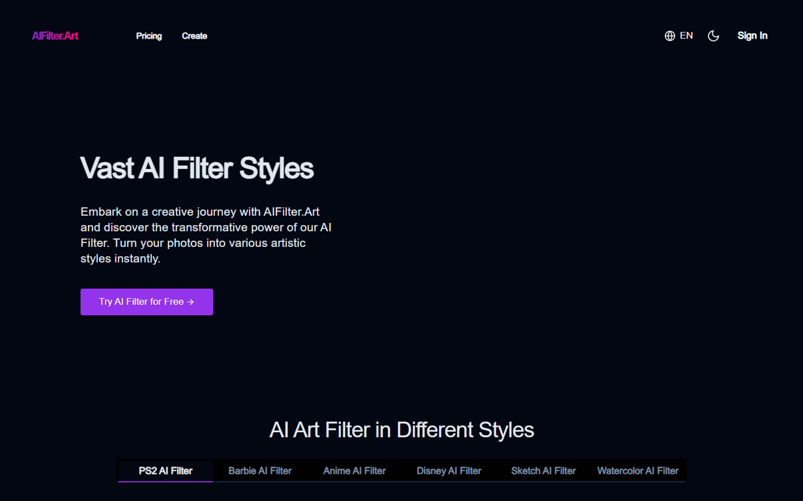 AIFilter.Art — интерфейс нейросети AIFilter.Art — интерфейс нейросети