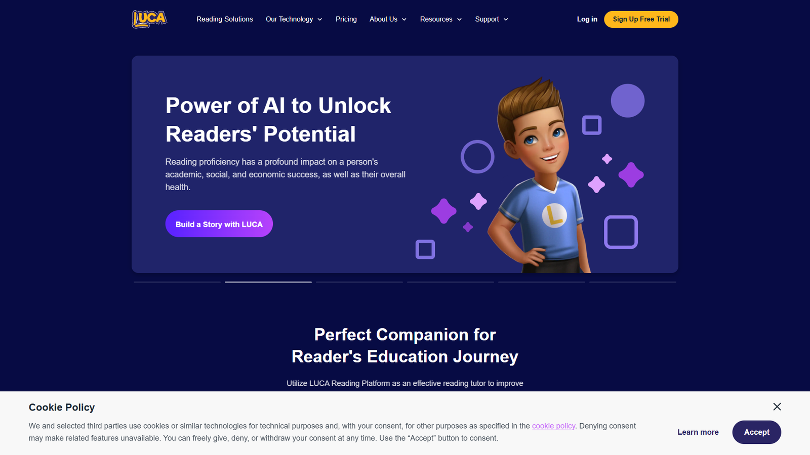 Luca AI Reading Tutor — интерфейс нейросети Luca AI Reading Tutor — интерфейс нейросети