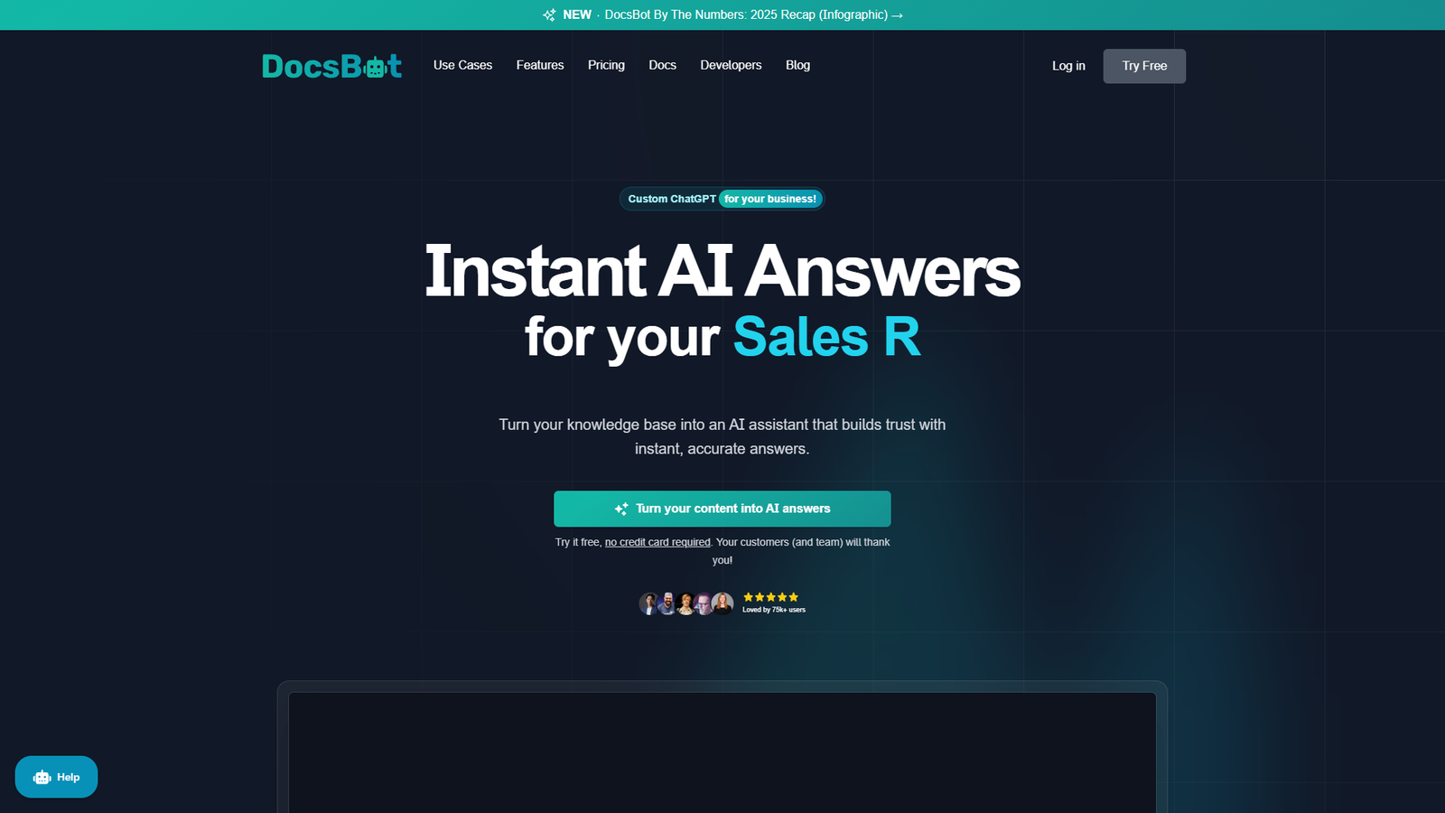 DocsBot AI — интерфейс нейросети DocsBot AI — интерфейс нейросети