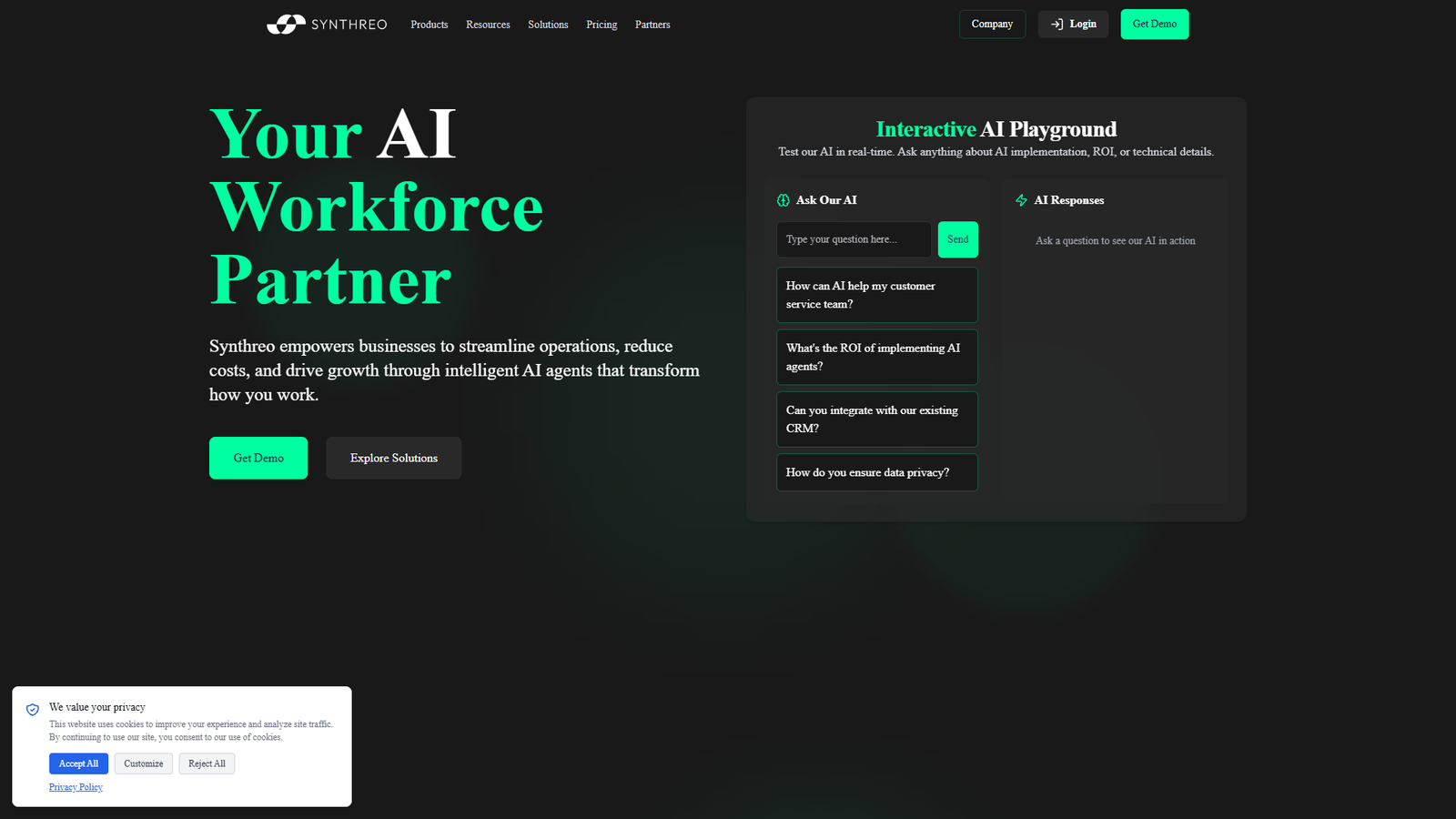 Synthreo — интерфейс нейросети Synthreo — интерфейс нейросети