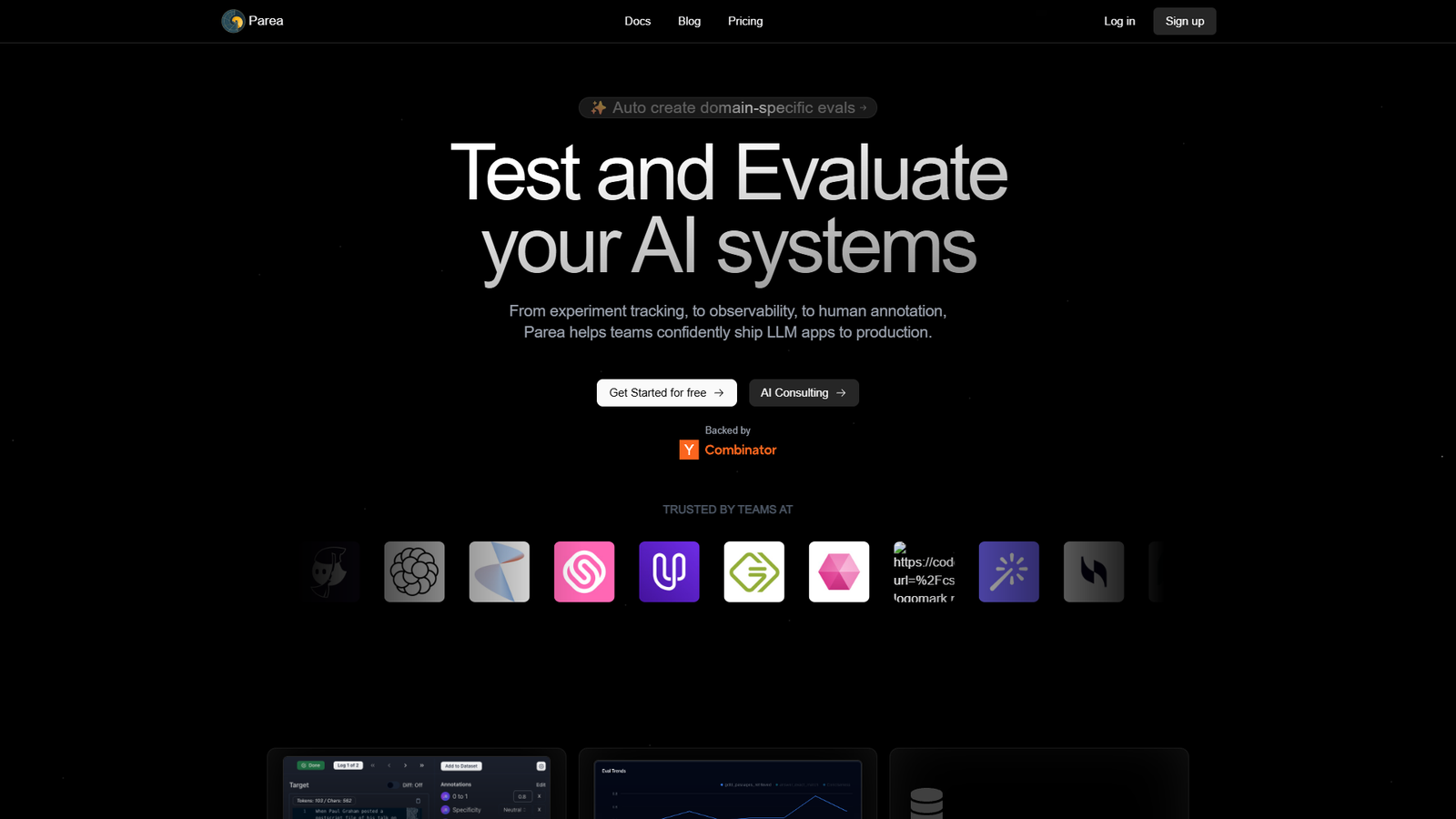 Parea AI — интерфейс нейросети Parea AI — интерфейс нейросети