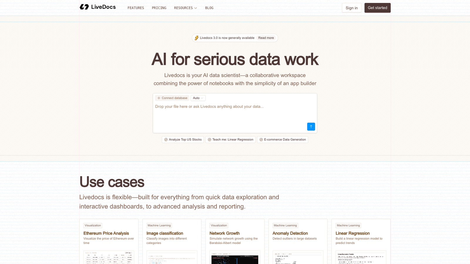 Livedocs — интерфейс нейросети Livedocs — интерфейс нейросети