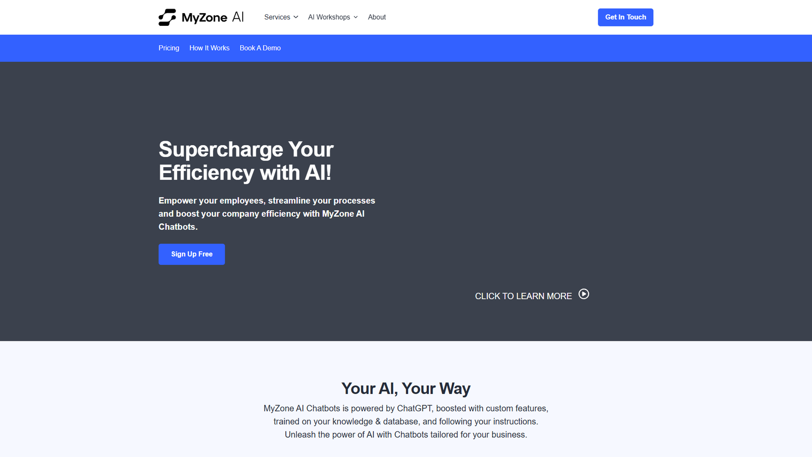 MyZone AI Chatbots — интерфейс нейросети MyZone AI Chatbots — интерфейс нейросети