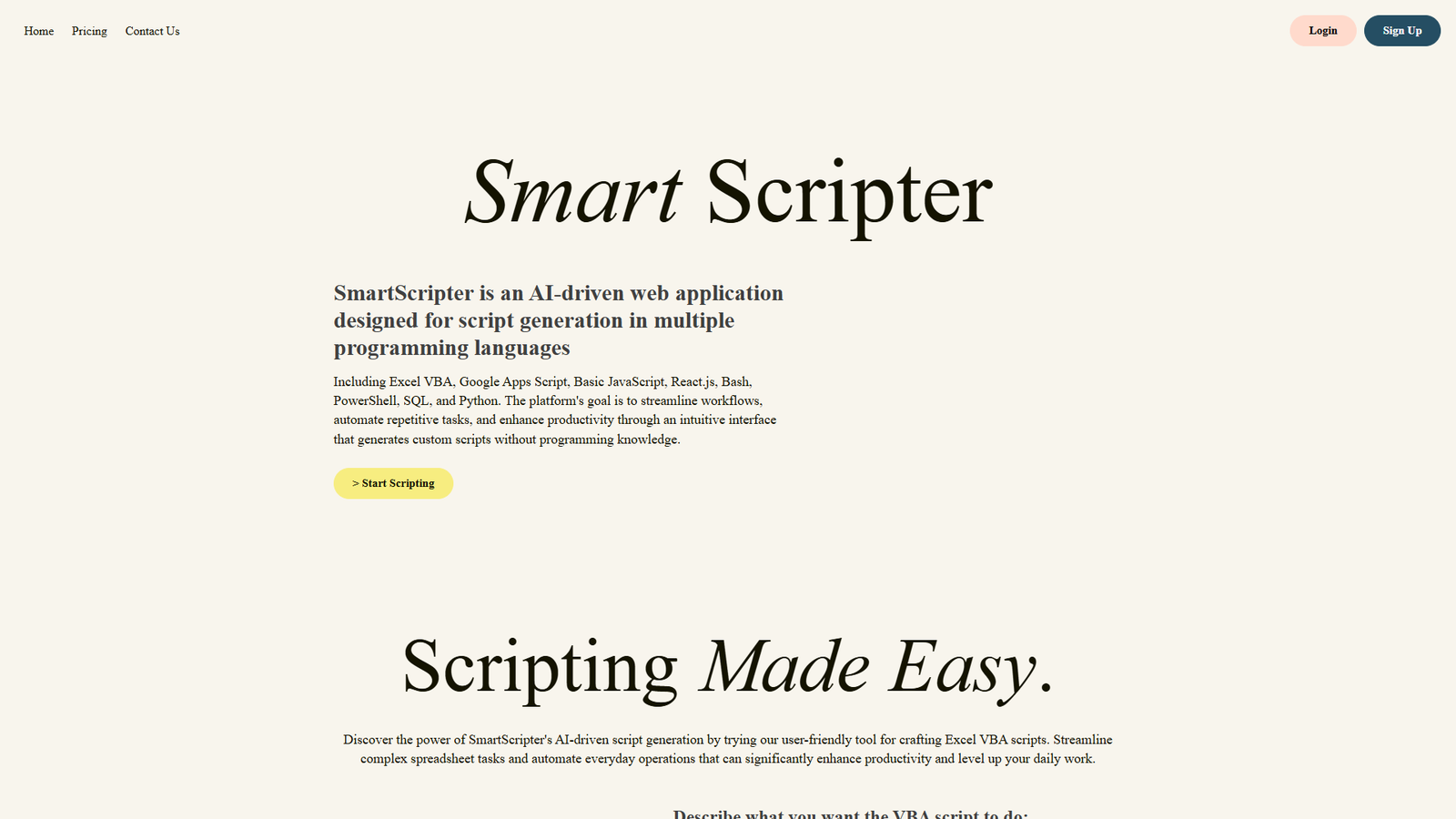 SmartScripter — интерфейс нейросети SmartScripter — интерфейс нейросети