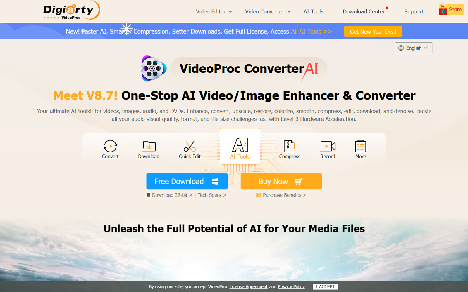 VideoProc Converter AI — интерфейс нейросети VideoProc Converter AI — интерфейс нейросети
