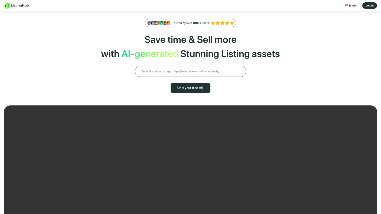 ListingHub AI — интерфейс нейросети ListingHub AI — интерфейс нейросети