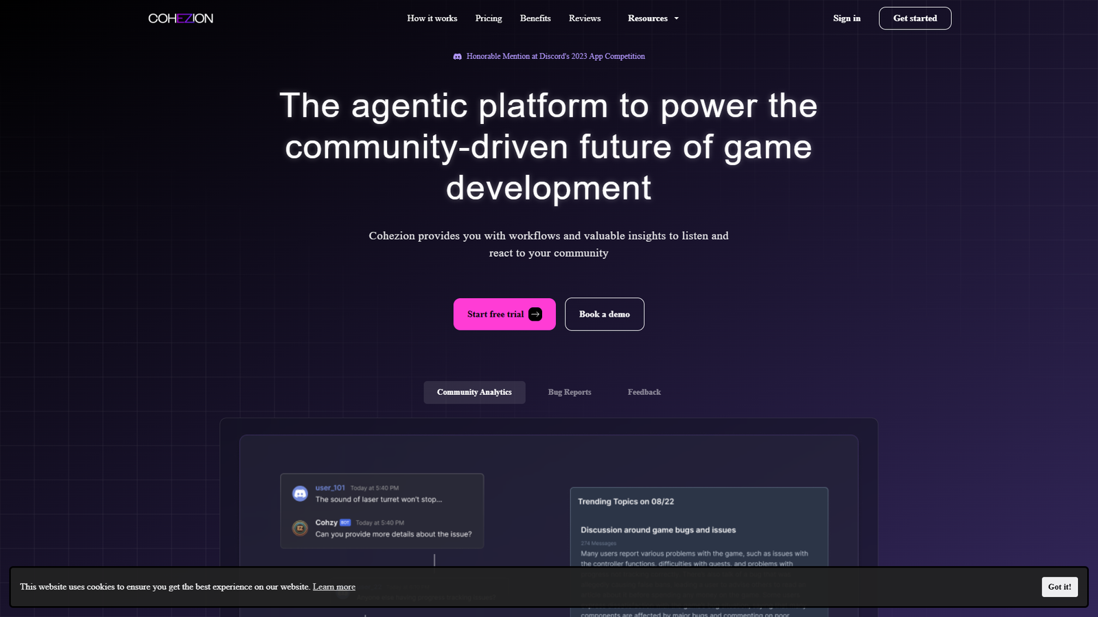 Cohezion — интерфейс нейросети Cohezion — интерфейс нейросети
