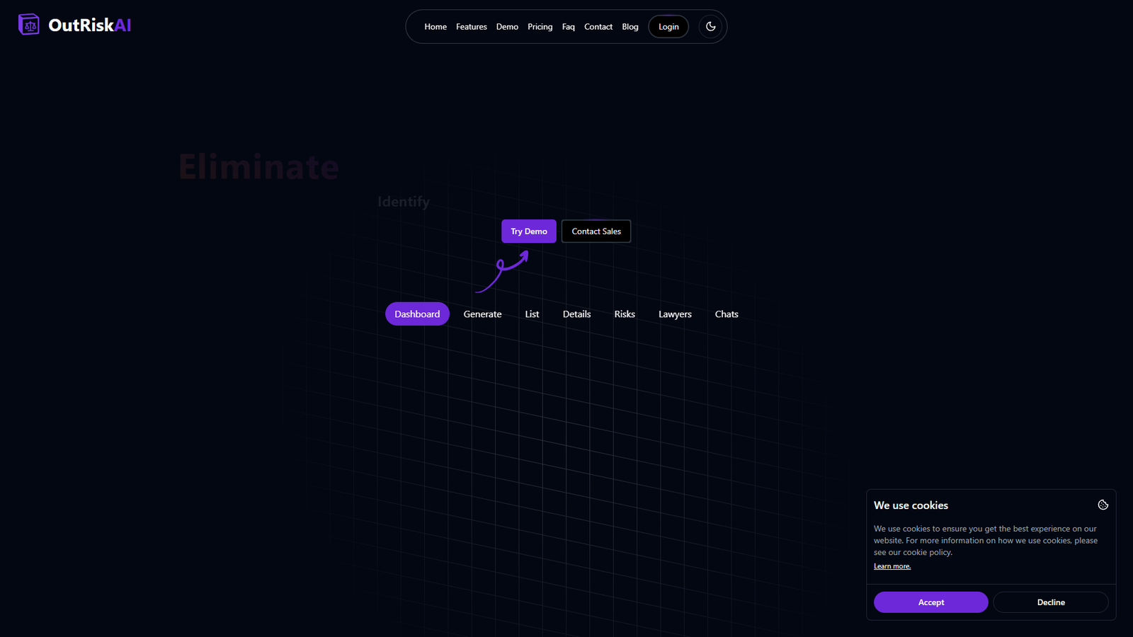 OutRiskAI — интерфейс нейросети OutRiskAI — интерфейс нейросети