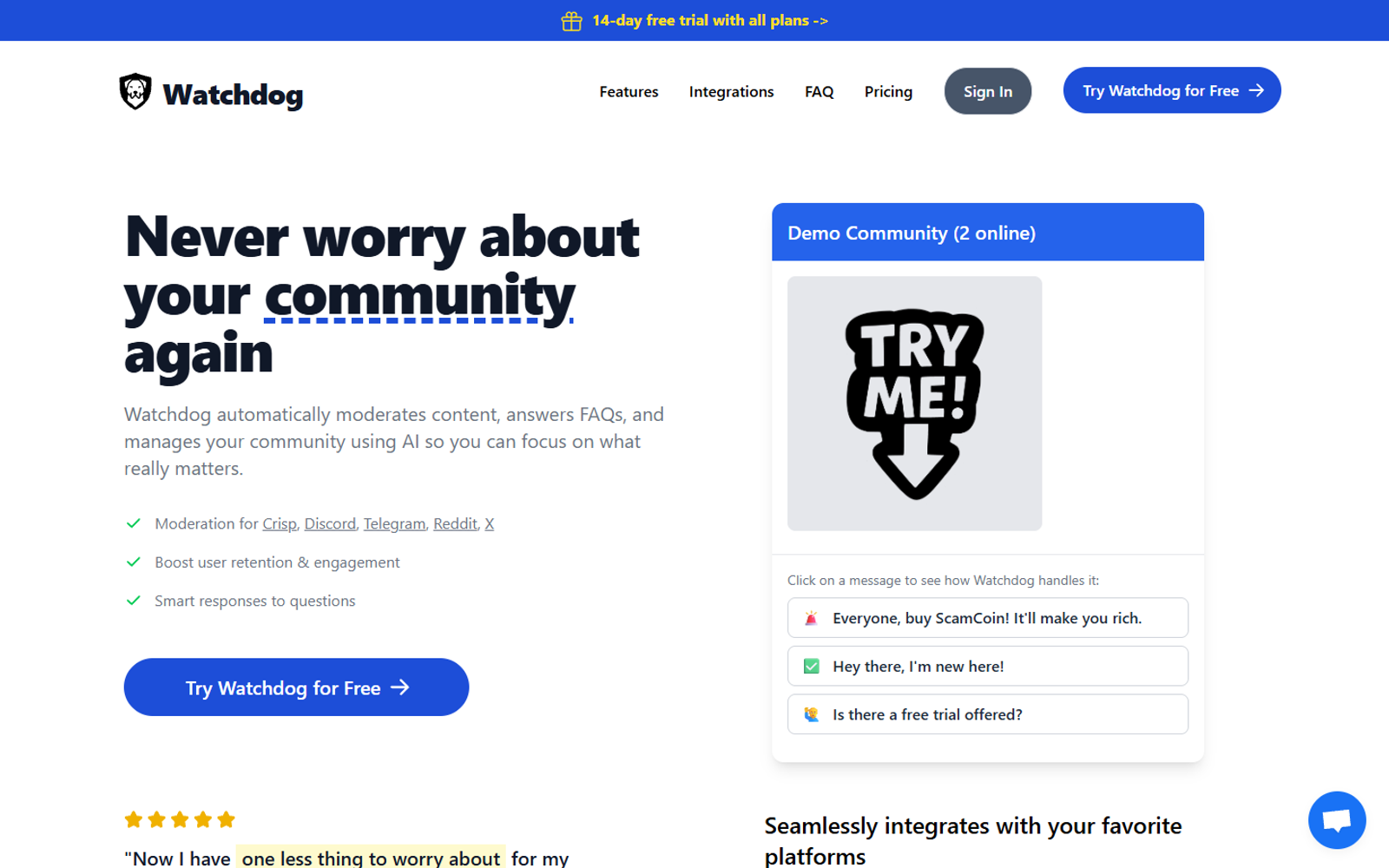 Watchdog — интерфейс нейросети Watchdog — интерфейс нейросети