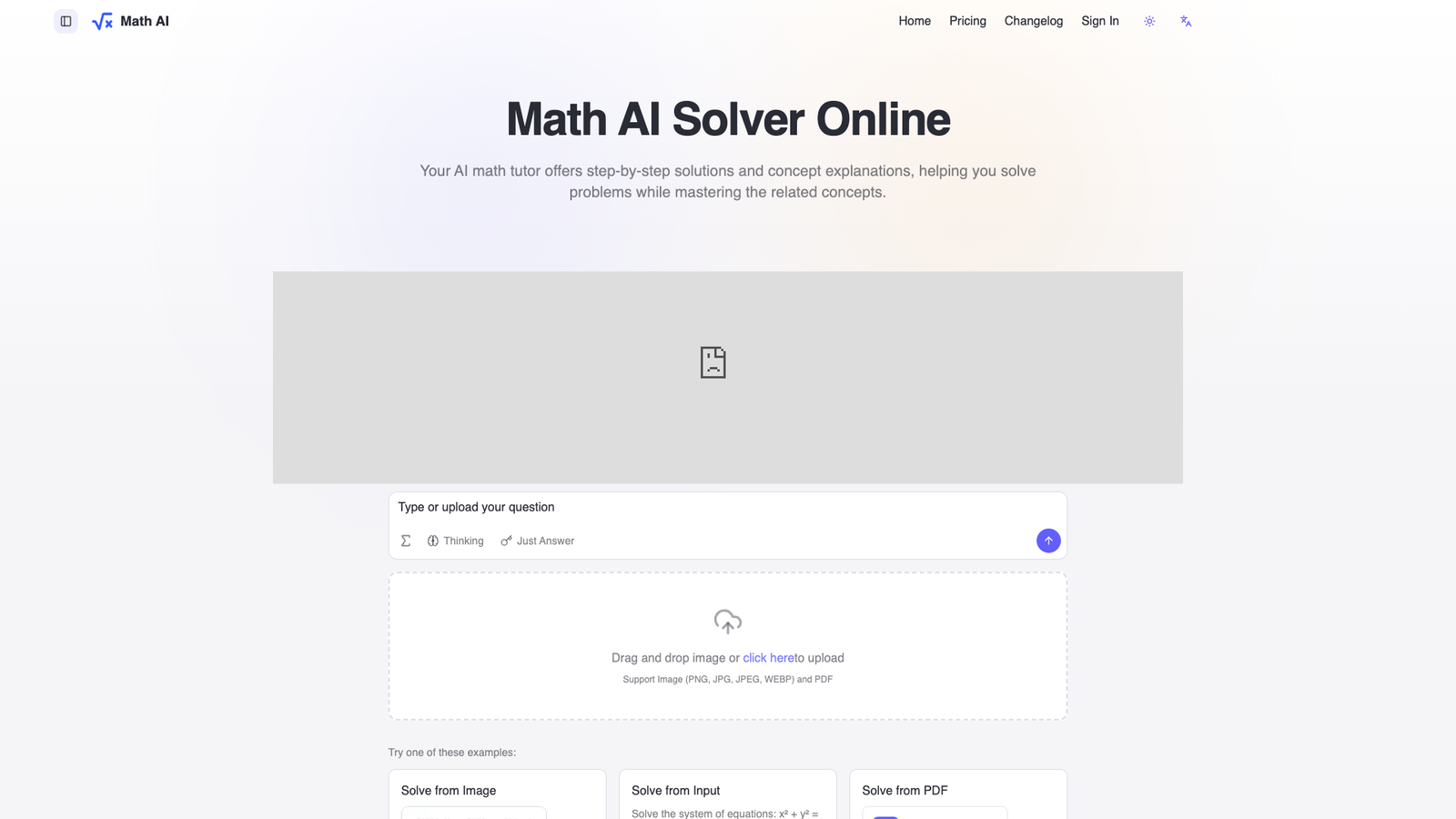 Math AI — интерфейс нейросети Math AI — интерфейс нейросети