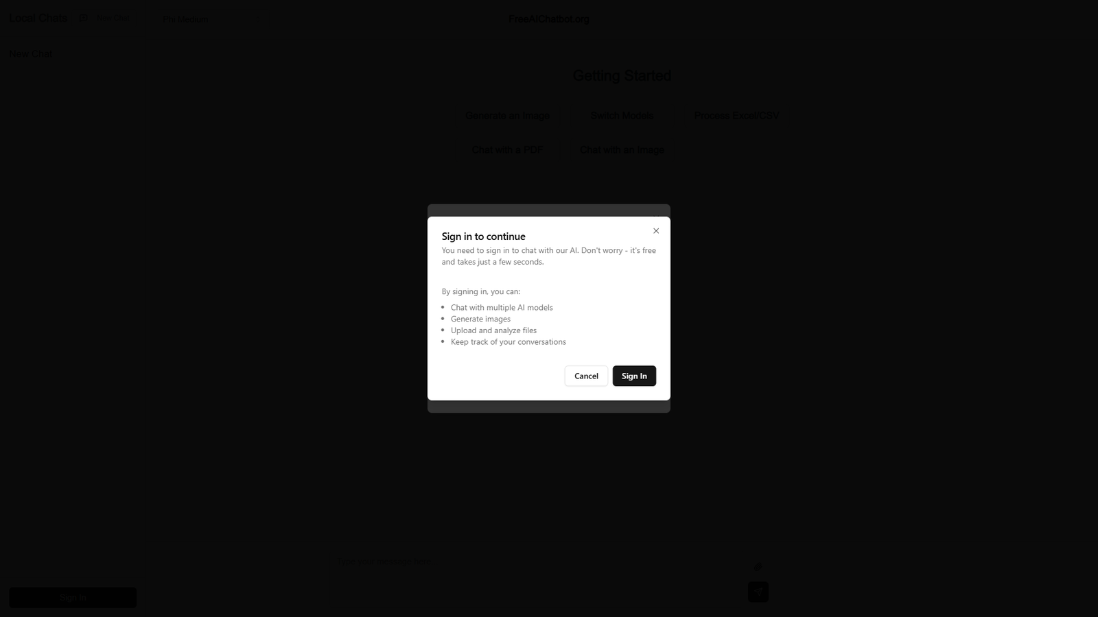 FreeAIChatbot.org — интерфейс нейросети FreeAIChatbot.org — интерфейс нейросети