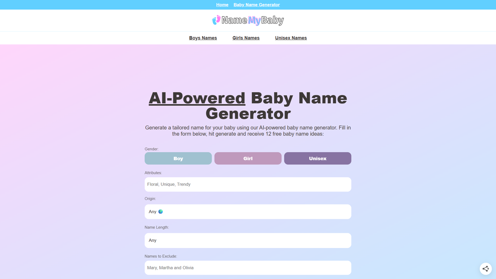 Name My Baby image Name My Baby image