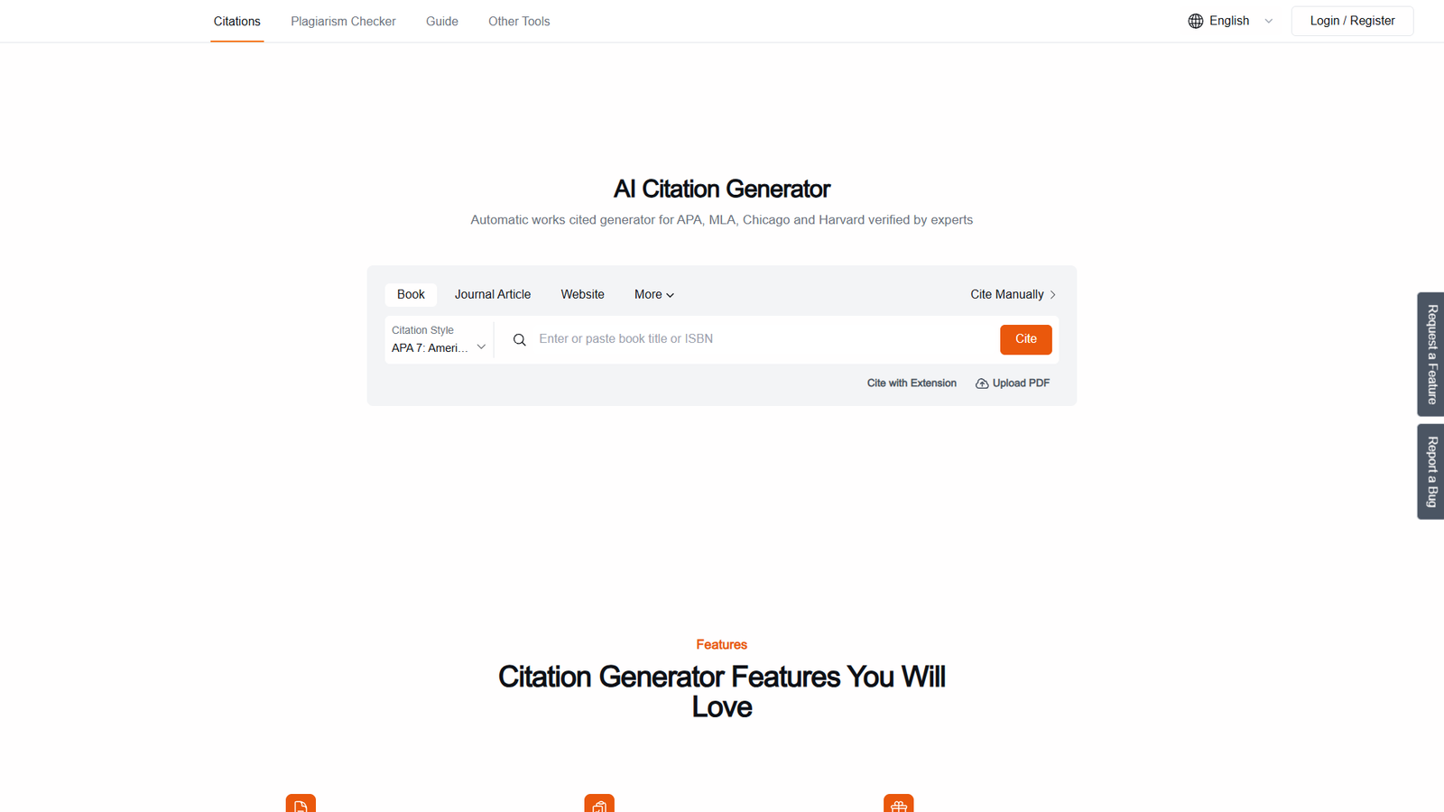 AI Citation Generator — интерфейс нейросети AI Citation Generator — интерфейс нейросети