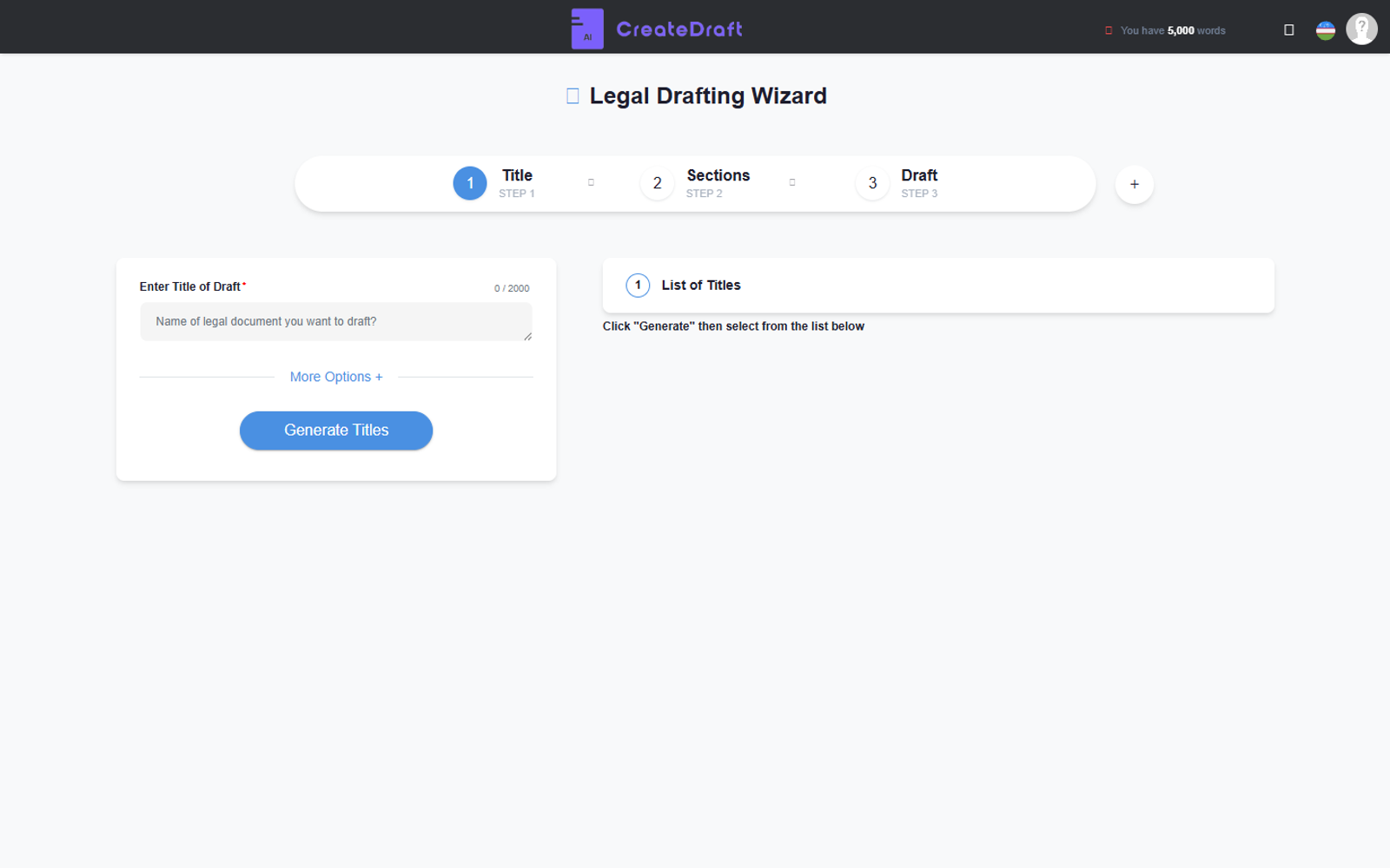 Legal Drafting Wizard — интерфейс нейросети Legal Drafting Wizard — интерфейс нейросети