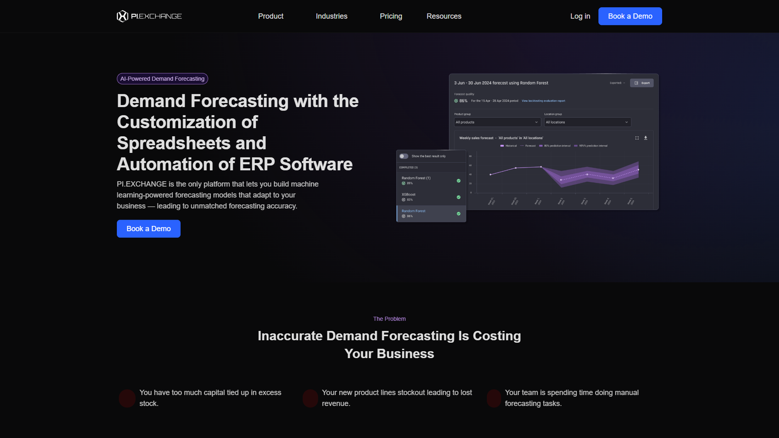 PI.EXCHANGE Demand Forecasting — интерфейс нейросети PI.EXCHANGE Demand Forecasting — интерфейс нейросети