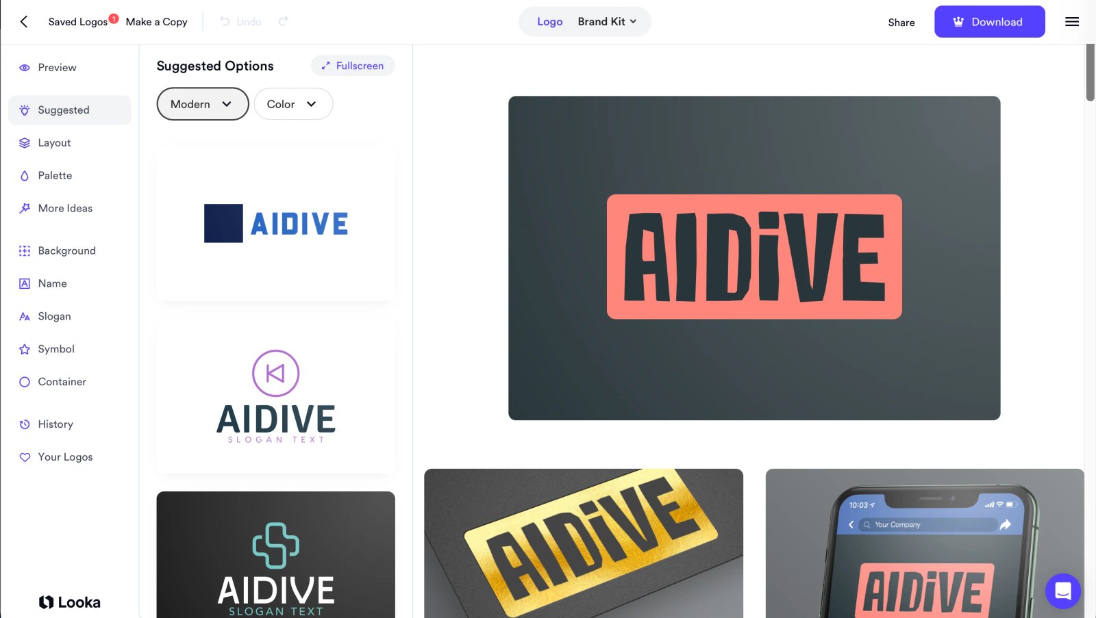 Looka Suggestions Looka Suggestions