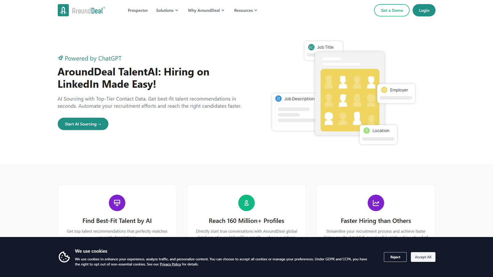 AroundDeal TalentAI — интерфейс нейросети AroundDeal TalentAI — интерфейс нейросети