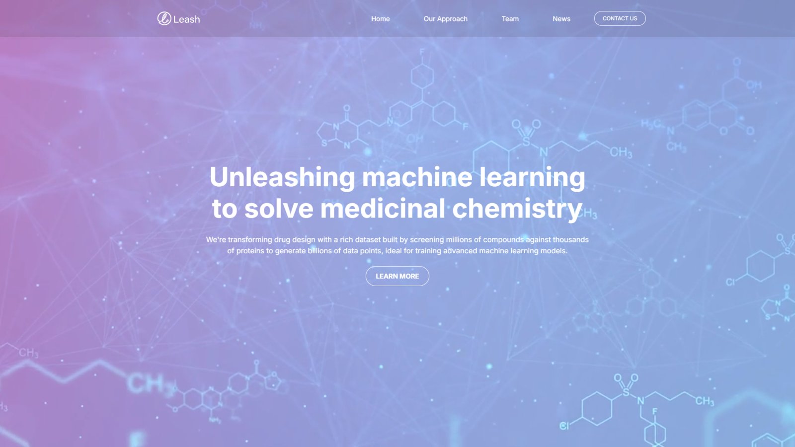 Leash Biosciences нейросеть Главная страница
