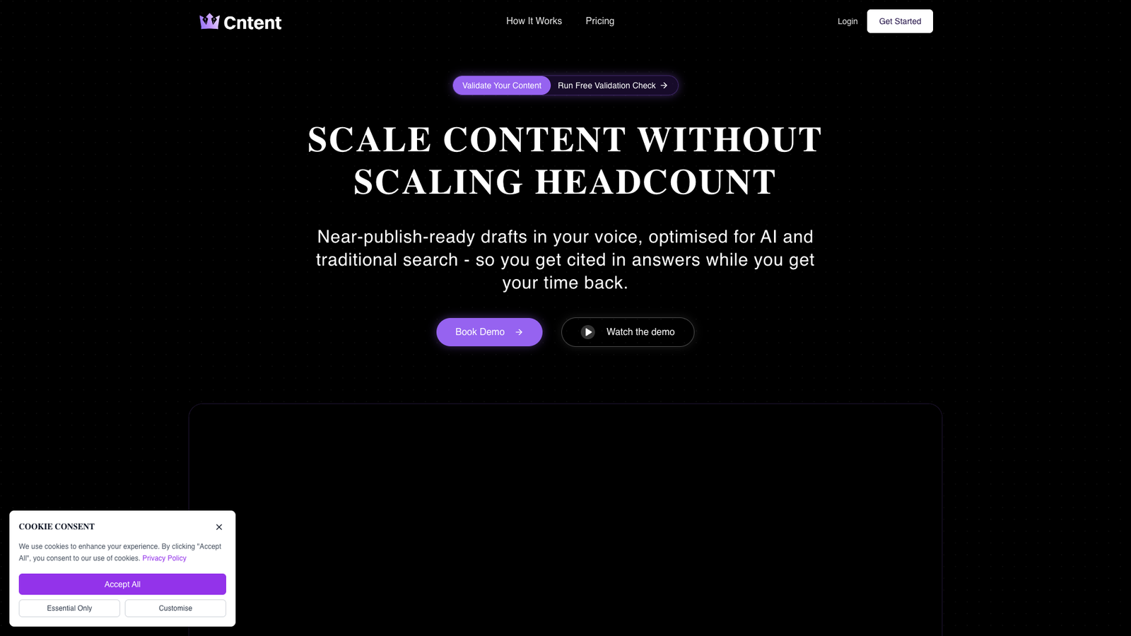Cntent — интерфейс нейросети