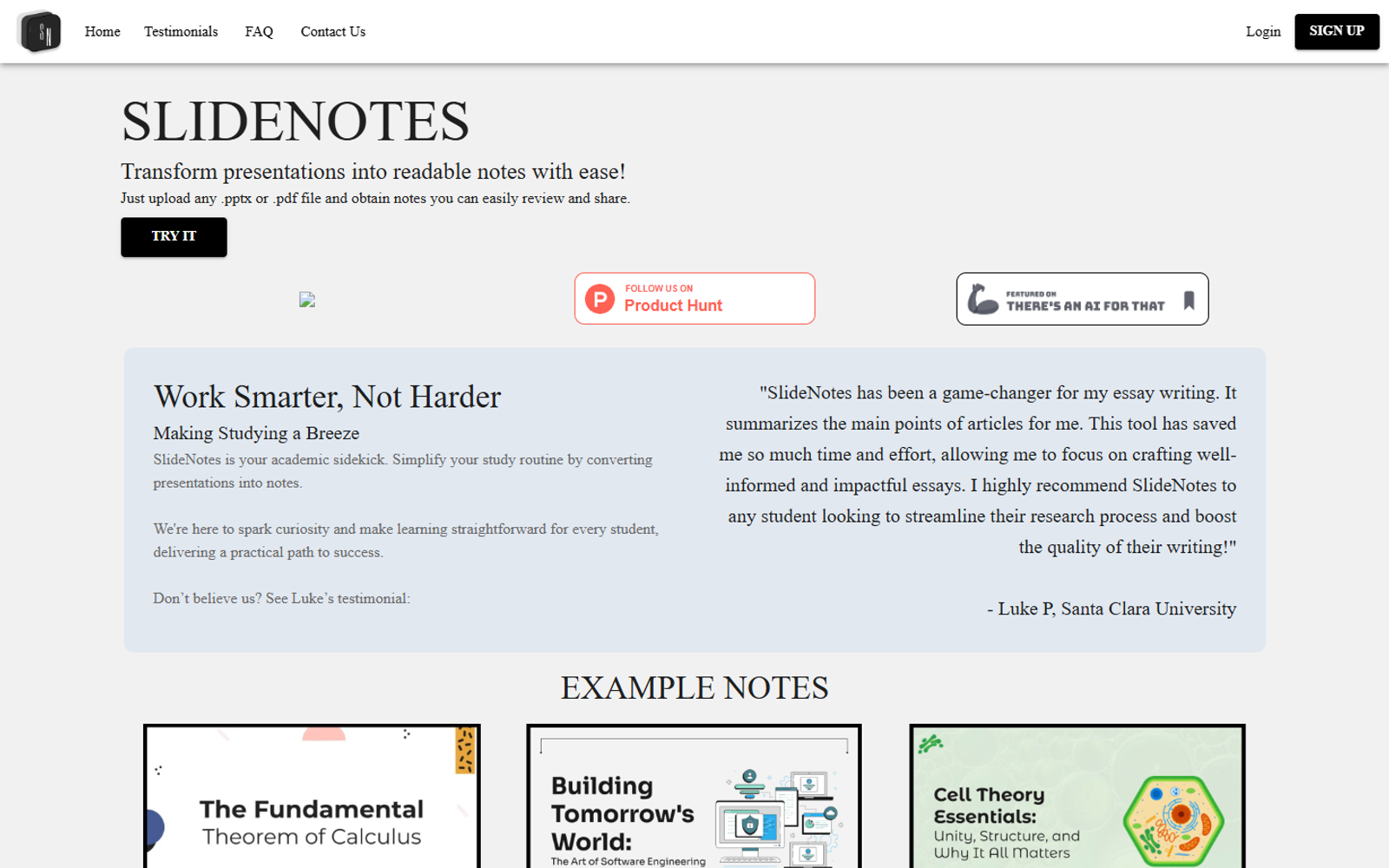 SlideNotes — интерфейс нейросети SlideNotes — интерфейс нейросети