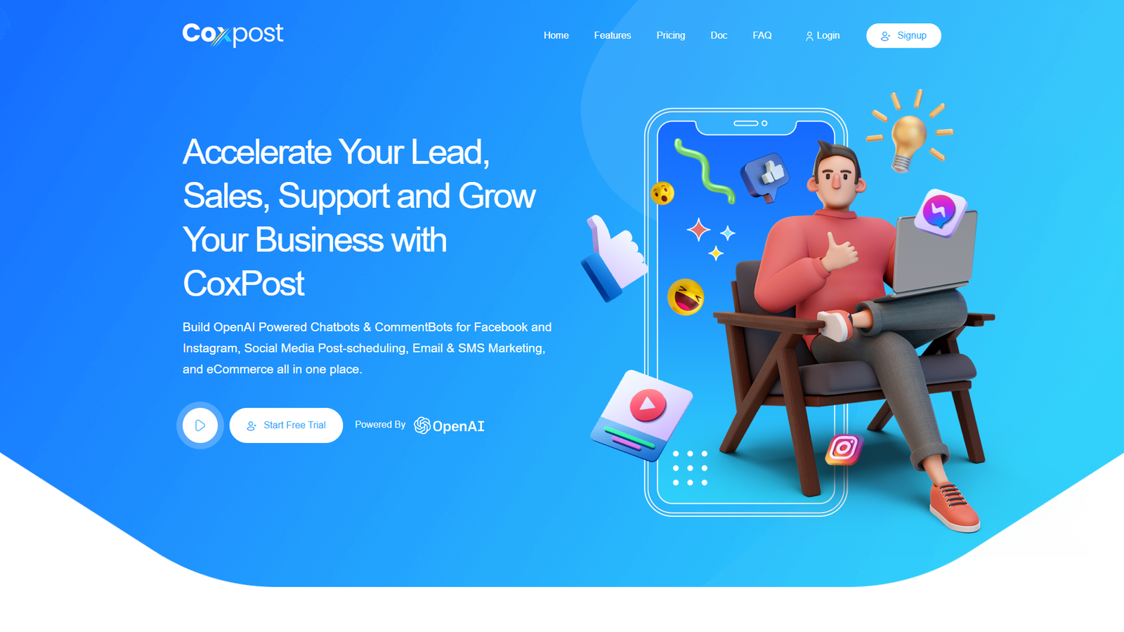 CoxPost — интерфейс нейросети CoxPost — интерфейс нейросети