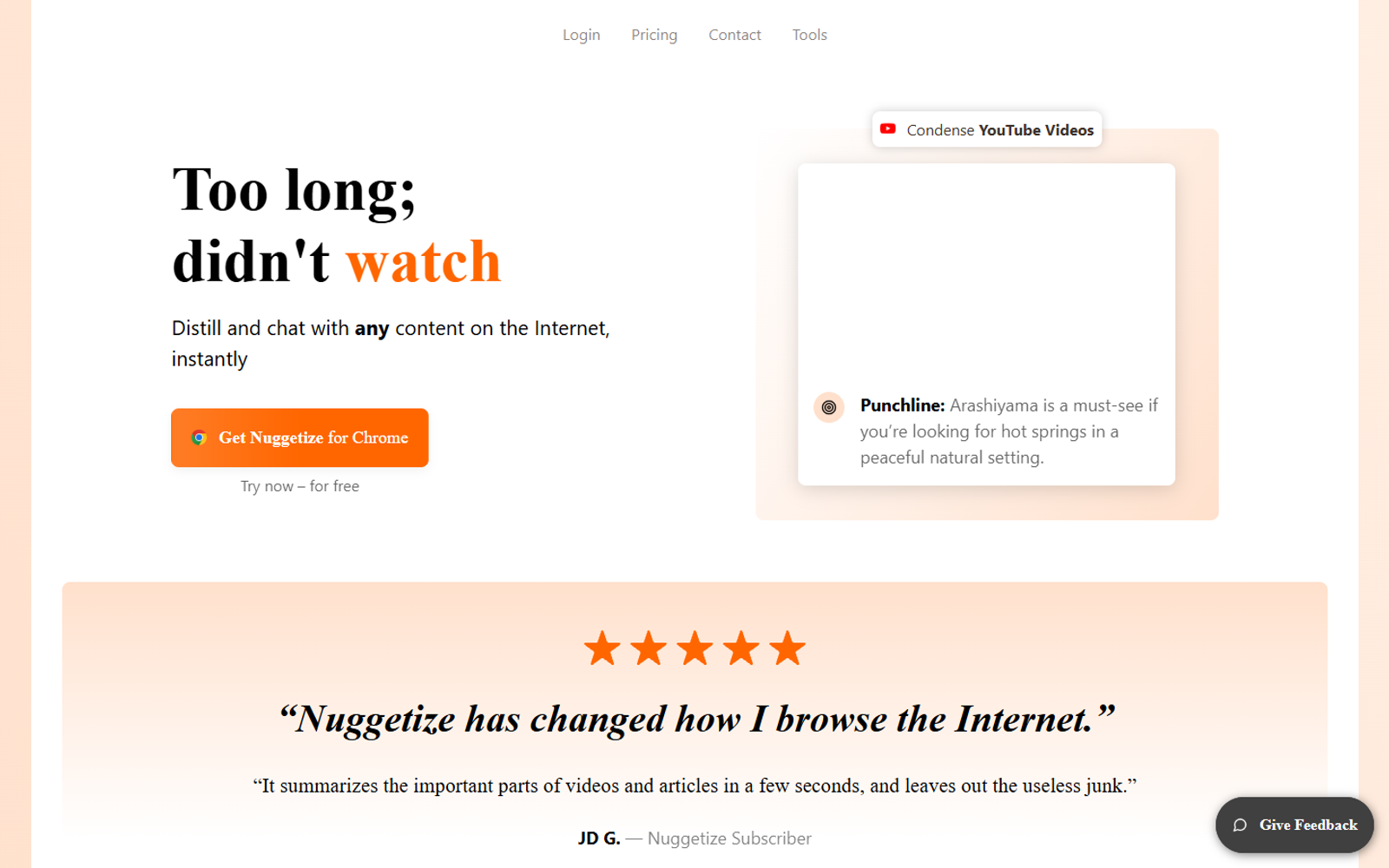 Nuggetize — интерфейс нейросети Nuggetize — интерфейс нейросети