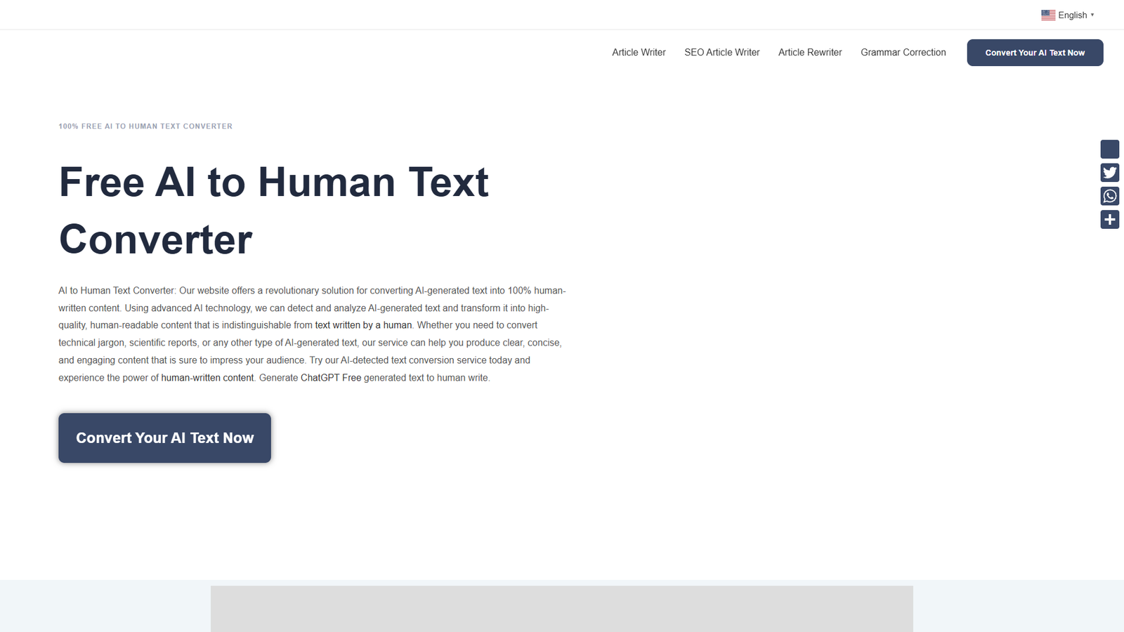AI to Human Text Converter — интерфейс нейросети AI to Human Text Converter — интерфейс нейросети