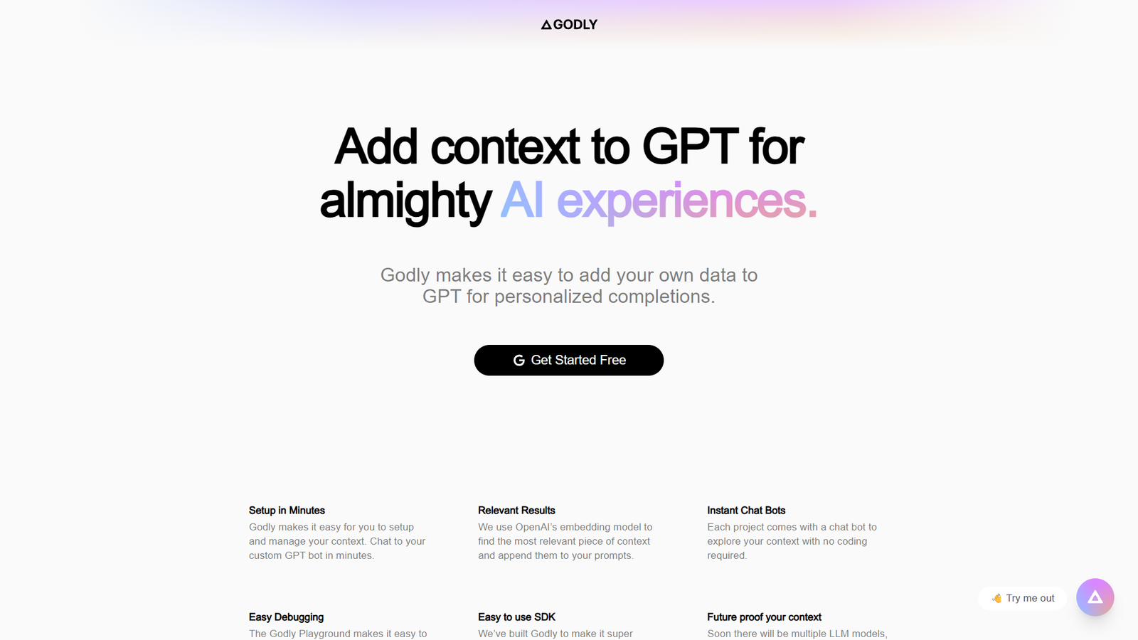 Godly — интерфейс нейросети Godly — интерфейс нейросети