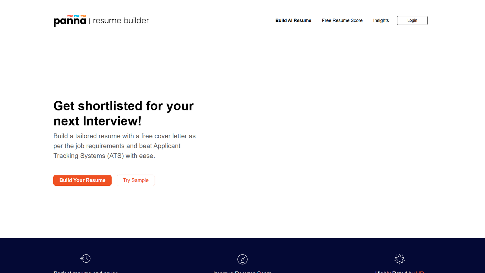 Panna AI Resume Builder — интерфейс нейросети Panna AI Resume Builder — интерфейс нейросети
