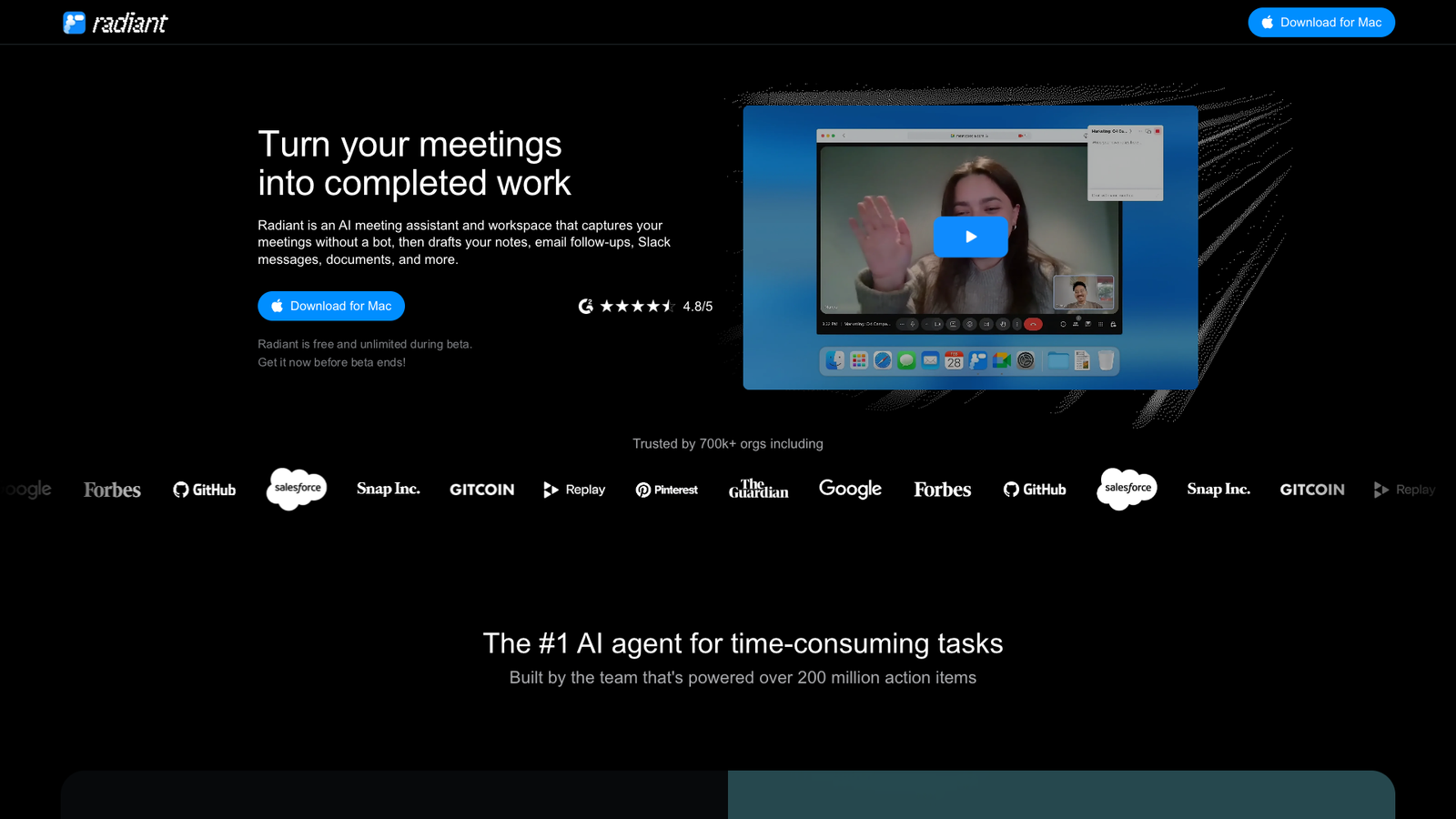 Radiant — интерфейс нейросети