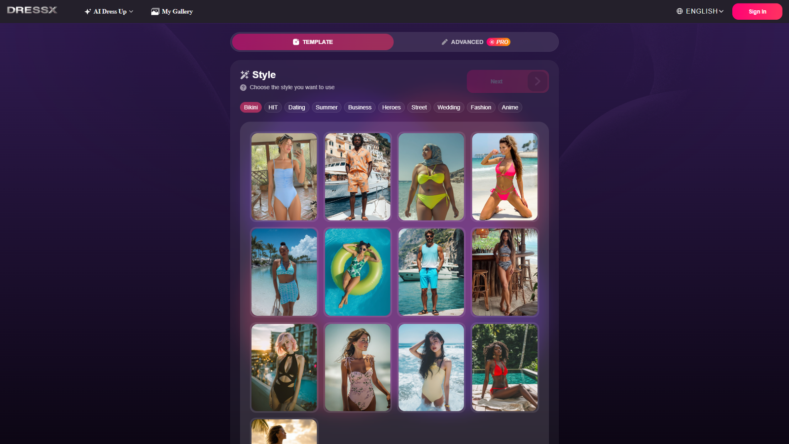 DRESSX ME — AI Clothes Changer — интерфейс нейросети DRESSX ME — AI Clothes Changer — интерфейс нейросети