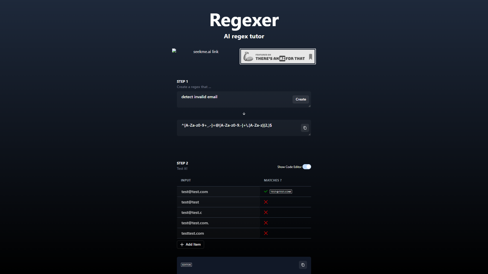 Regexer — интерфейс нейросети Regexer — интерфейс нейросети