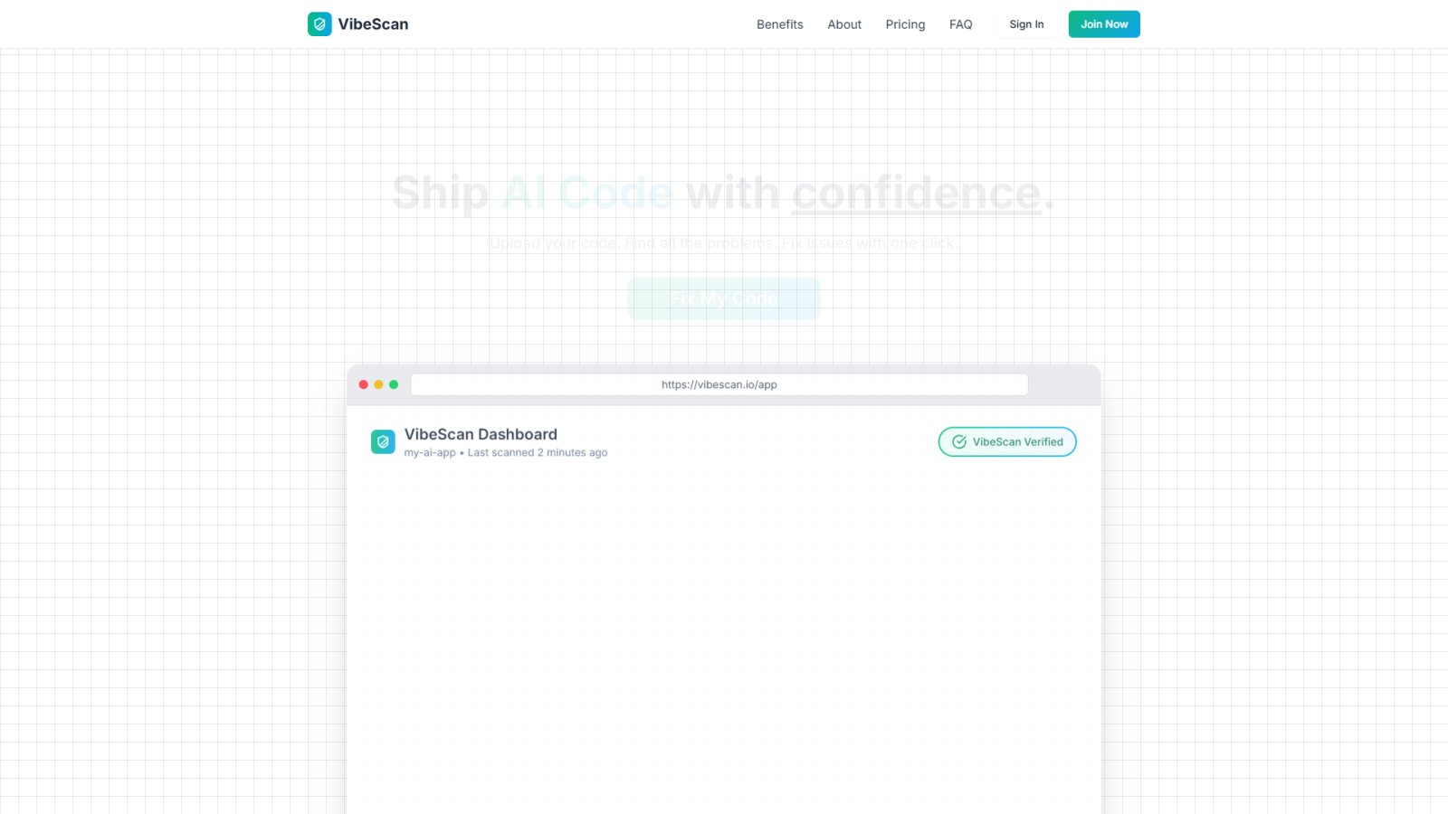 VibeScan нейросеть Главная страница
