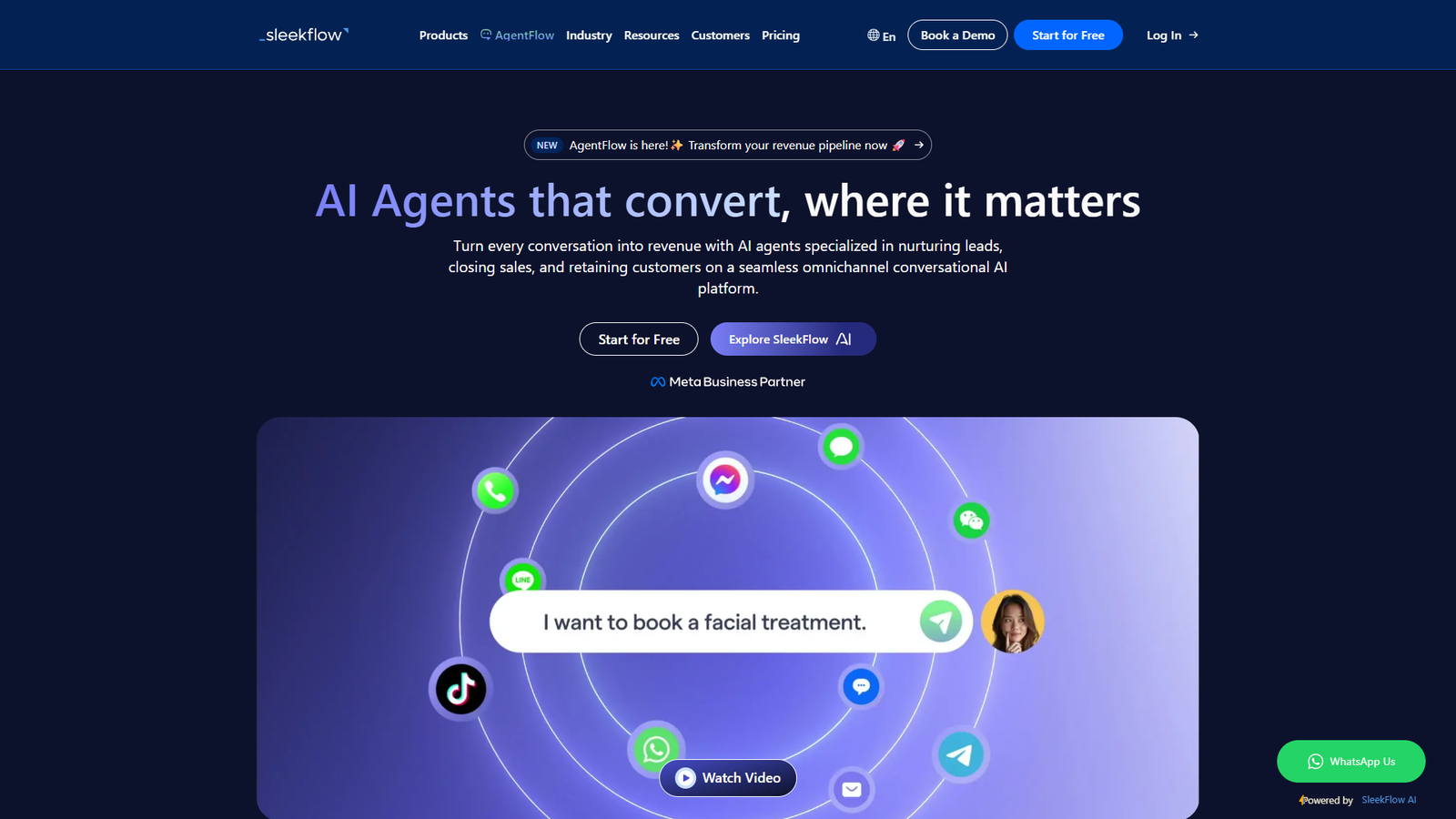 SleekFlow AI — интерфейс нейросети SleekFlow AI — интерфейс нейросети