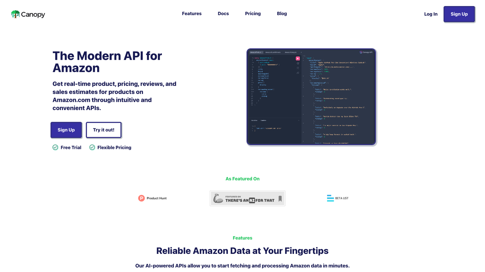 Canopy API — интерфейс нейросети