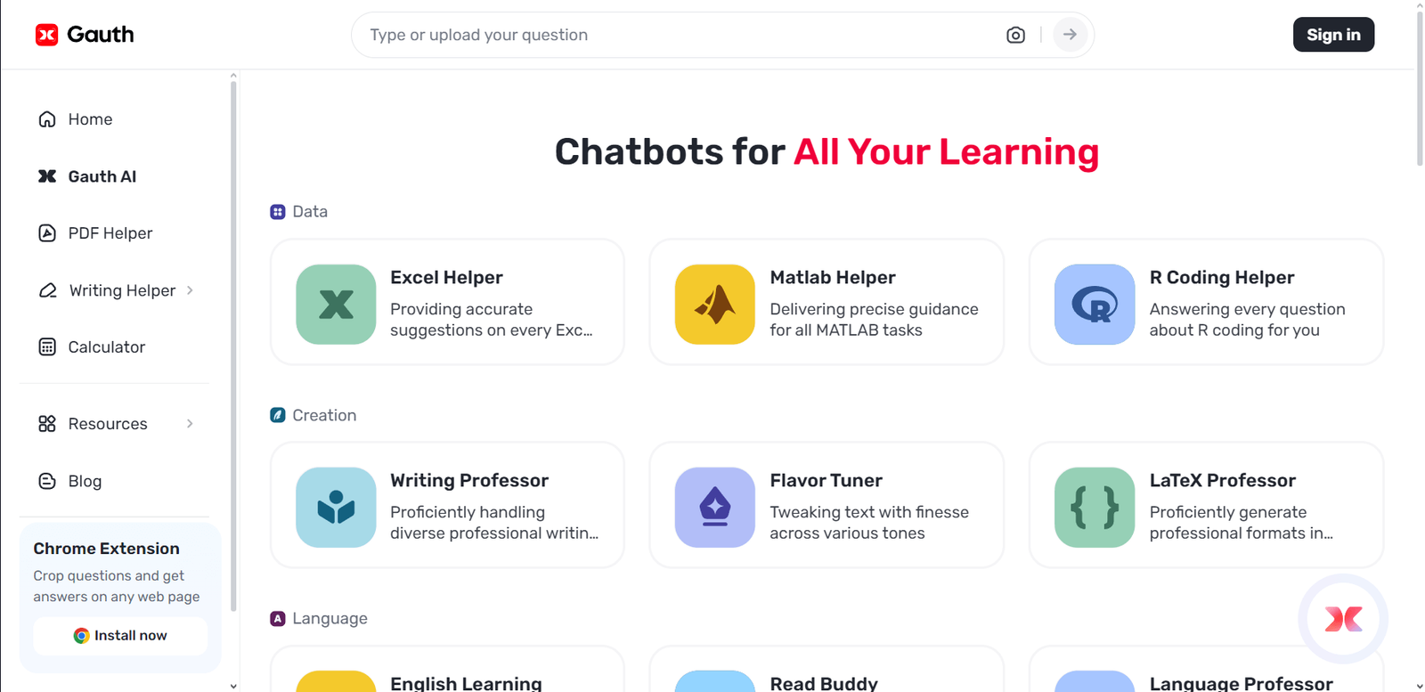 Gauth Options Gauth Options