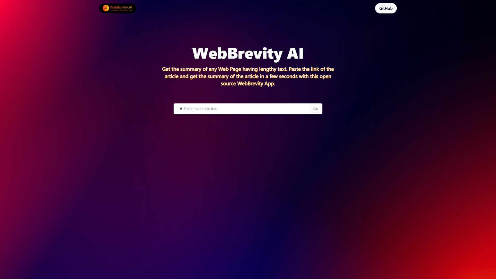 WebBrevity AI — интерфейс нейросети WebBrevity AI — интерфейс нейросети