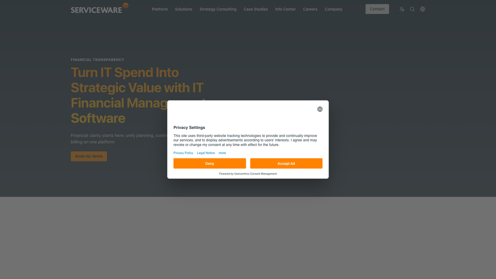 Serviceware IT Financial Management — интерфейс нейросети Serviceware IT Financial Management — интерфейс нейросети