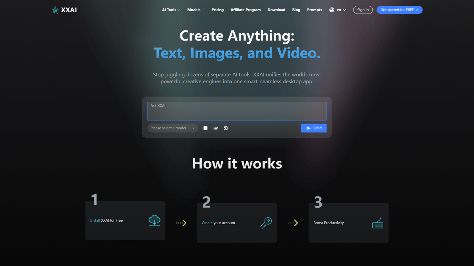 XXAI — интерфейс нейросети XXAI — интерфейс нейросети