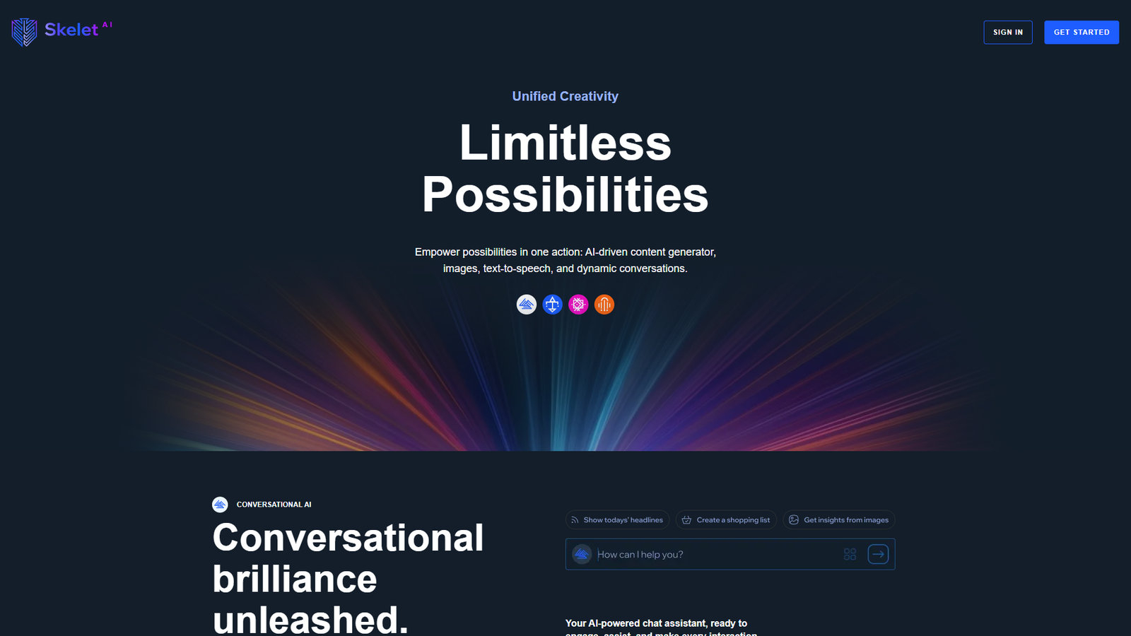 Skelet AI — интерфейс нейросети Skelet AI — интерфейс нейросети