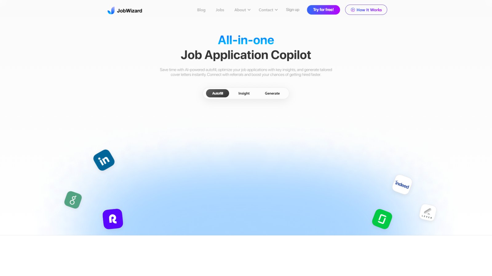 JobWizard нейросеть Главная страница