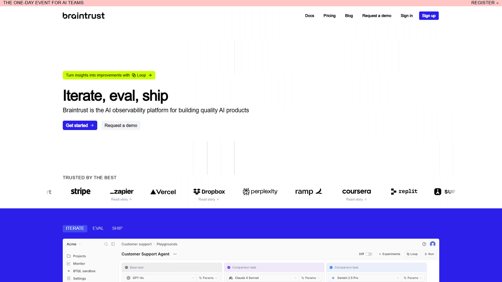 Braintrust — интерфейс нейросети Braintrust — интерфейс нейросети