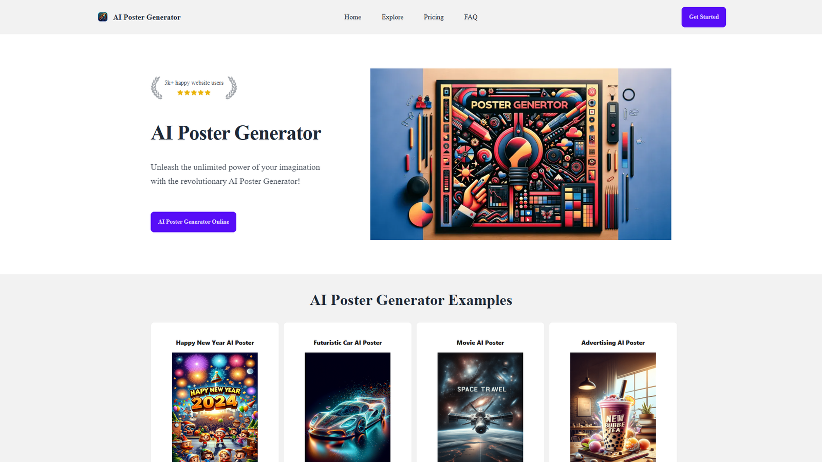 AI Poster Generator — интерфейс нейросети AI Poster Generator — интерфейс нейросети