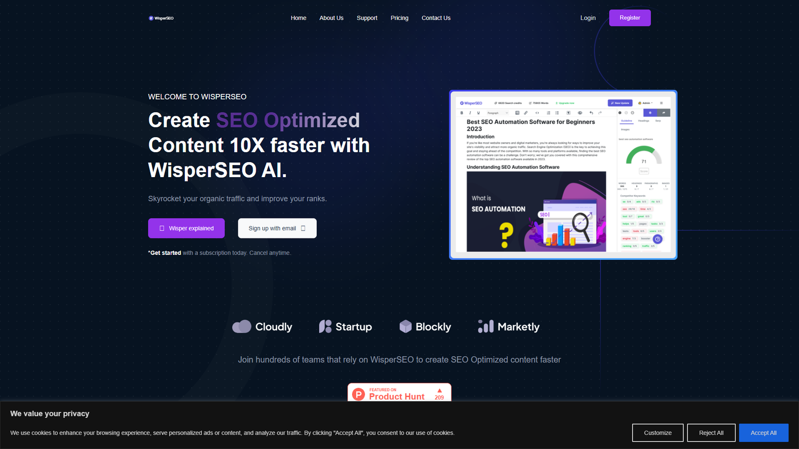 WisperSEO — интерфейс нейросети WisperSEO — интерфейс нейросети