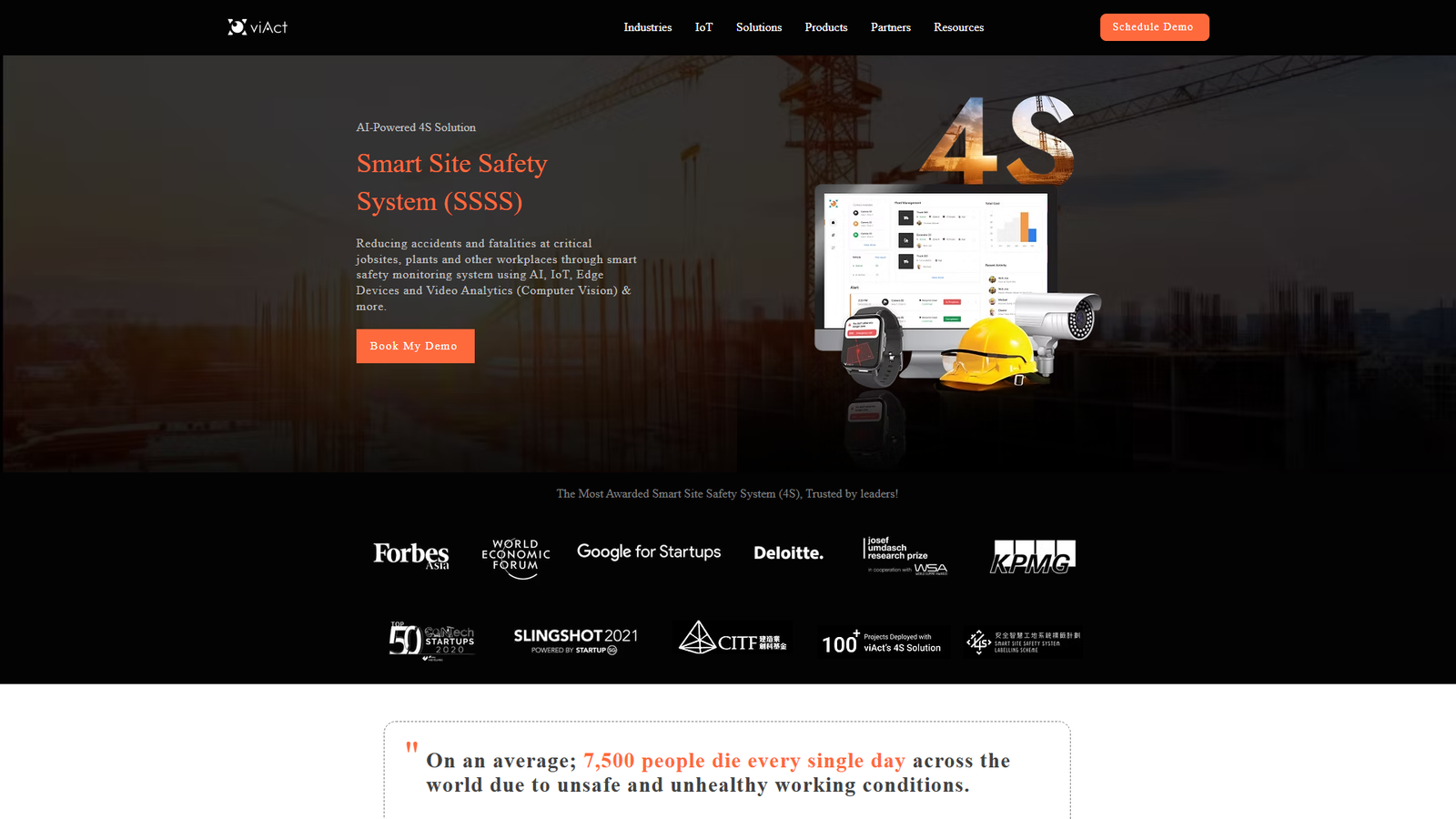 viAct Smart Site Safety System (SSSS) — интерфейс нейросети viAct Smart Site Safety System (SSSS) — интерфейс нейросети