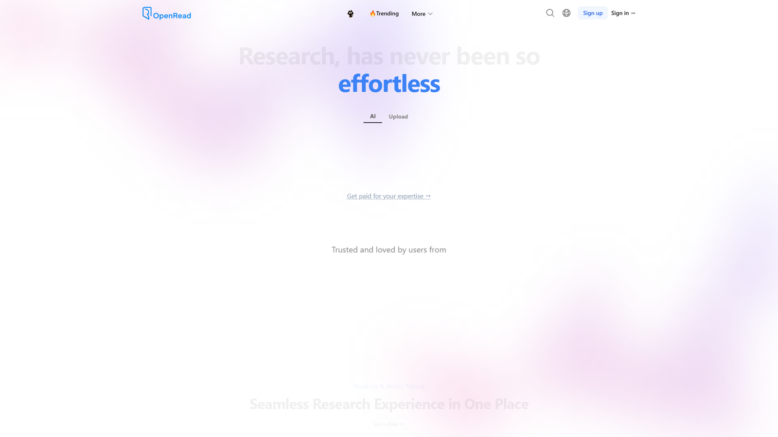 OpenRead — интерфейс нейросети OpenRead — интерфейс нейросети