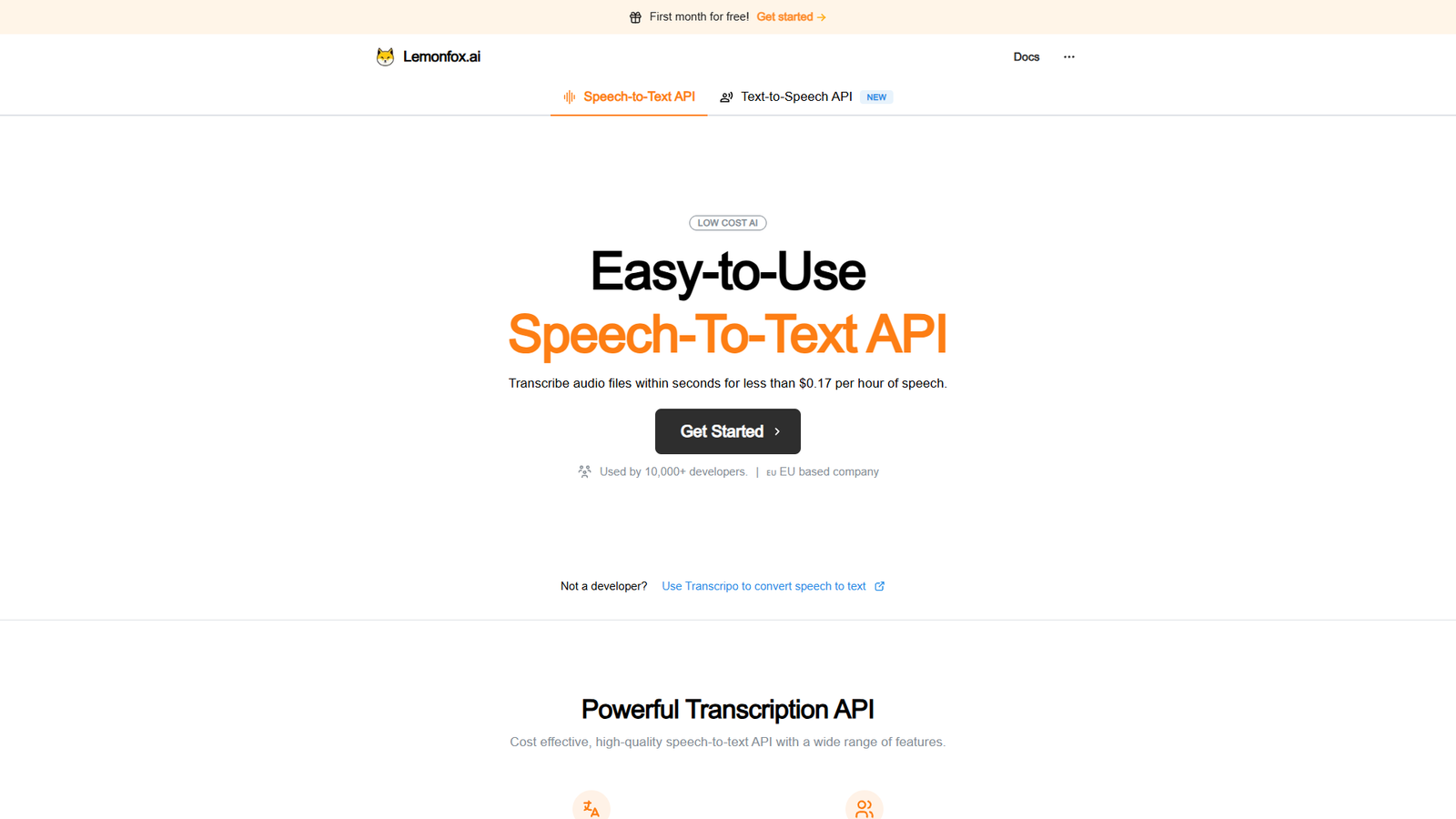 Lemonfox Speech-To-Text API — интерфейс нейросети Lemonfox Speech-To-Text API — интерфейс нейросети