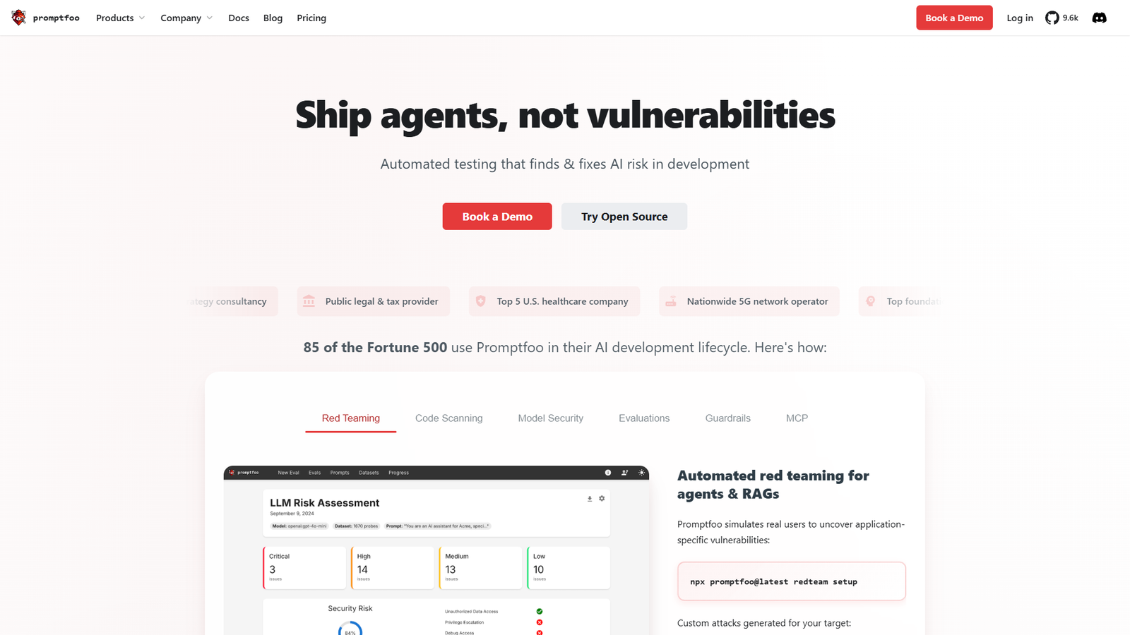 Promptfoo — интерфейс нейросети Promptfoo — интерфейс нейросети
